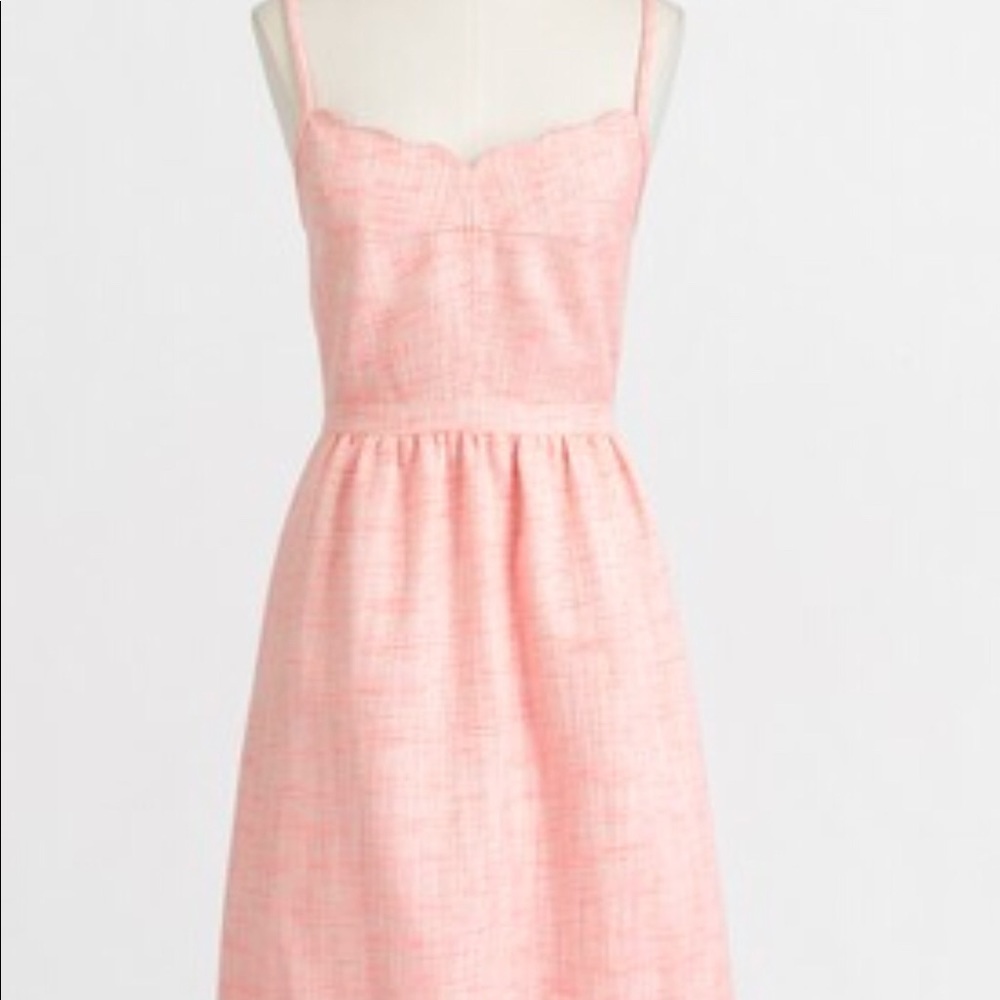 Jcrew shimmer scalloped cami dress sz12